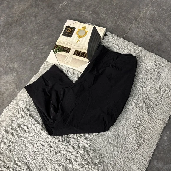 Lane Bryant Petite Black Dress Pants Button Accent Stretch 24P Rayon Nylon Blend - Picture 15 of 16